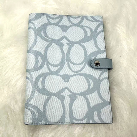 Coach Notebook in Sketch Signature Canvas In Ice Blue CBI51 NWT - Picture 1 of 6